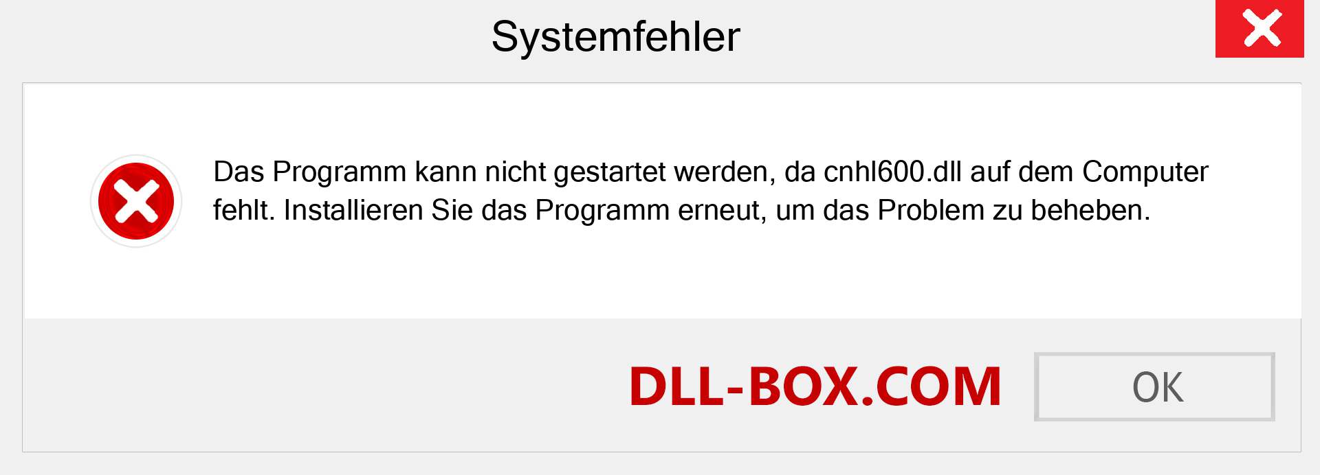 cnhl600.dll-Datei fehlt?. Download für Windows 7, 8, 10 - Fix cnhl600 dll Missing Error unter Windows, Fotos, Bildern